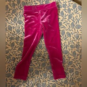 Crewcuts Pink Velvet Leggings
